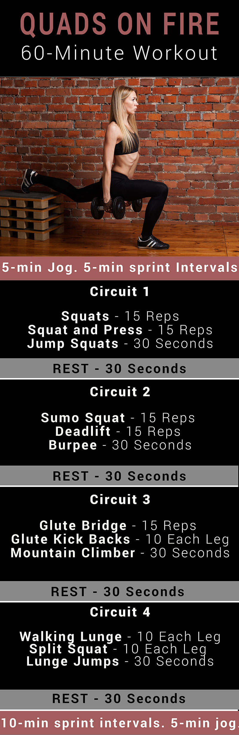 60 minutes quad workout